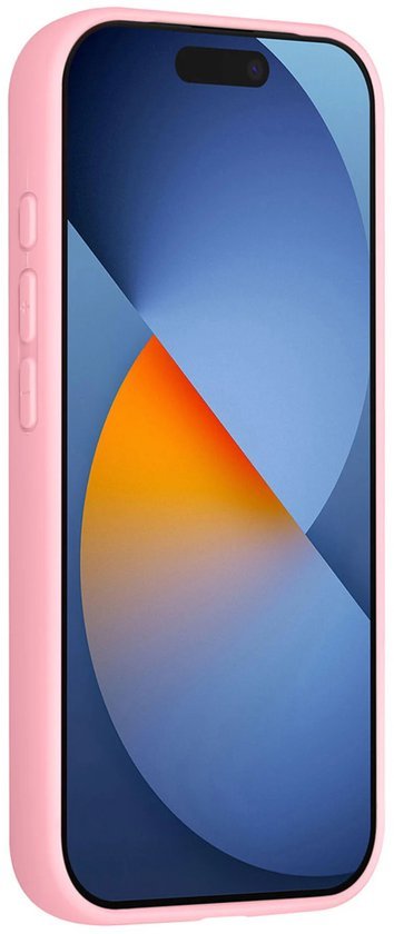 iPhone 15 Pro Max Hoesjes Schokbestendige Siliconen Backcover met Ringstandaard - Sakura Pink-Ilumina Benelux