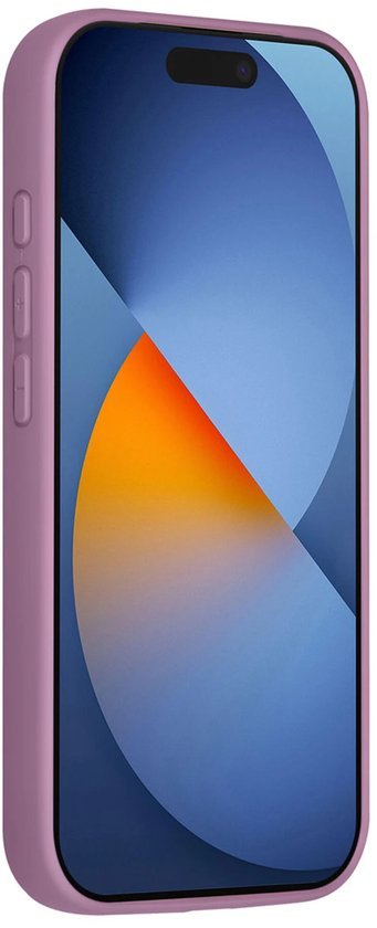 iPhone 15 Pro Max Hoesjes Schokbestendige Siliconen Backcover met Ringstandaard - Sunset Purple-Ilumina Benelux