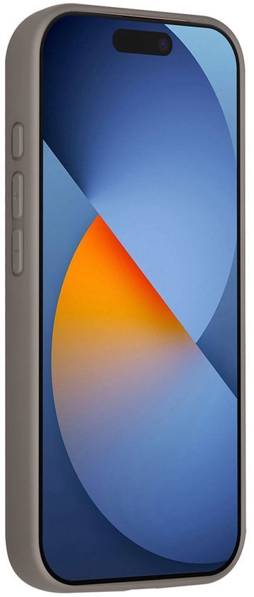 iPhone 15 Pro Max Hoesjes Schokbestendige Siliconen Backcover met Ringstandaard - Titanium Grey-Ilumina Benelux