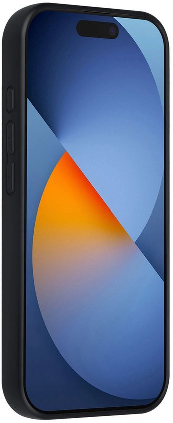iPhone 15 Pro Max Hoesjes Schokbestendige Siliconen Backcover met Ringstandaard - Zwart-Ilumina Benelux