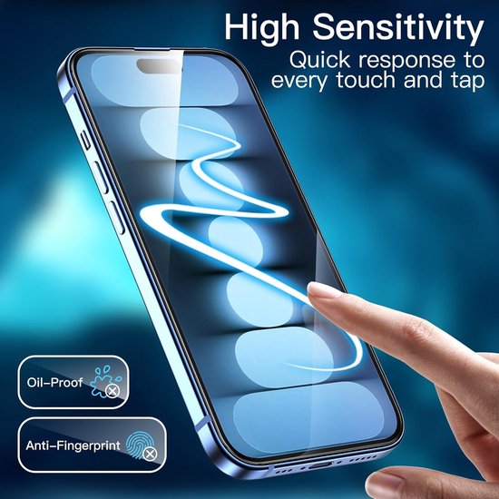 iPhone 15 Screenprotector Full Cover Screenprotector Gehard 9H – 2-Pack-Ilumina Benelux