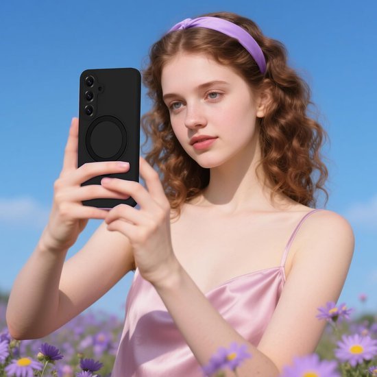 iPhone 16 Hoesjes Schokbestendige Siliconen Backcover met Ringstandaard - DonkerGroen-Ilumina Benelux