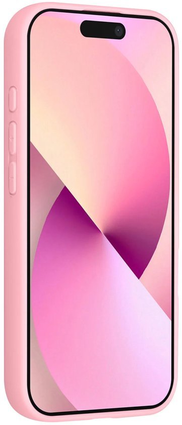 iPhone 16 Hoesjes Schokbestendige Siliconen Backcover met Ringstandaard - Sakura Pink-Ilumina Benelux