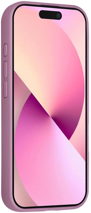 iPhone 16 Hoesjes Schokbestendige Siliconen Backcover met Ringstandaard - Sunset Purple-Ilumina Benelux