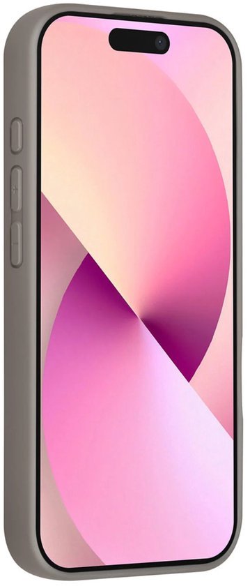 iPhone 16 Hoesjes Schokbestendige Siliconen Backcover met Ringstandaard - Titanium Grey-Ilumina Benelux