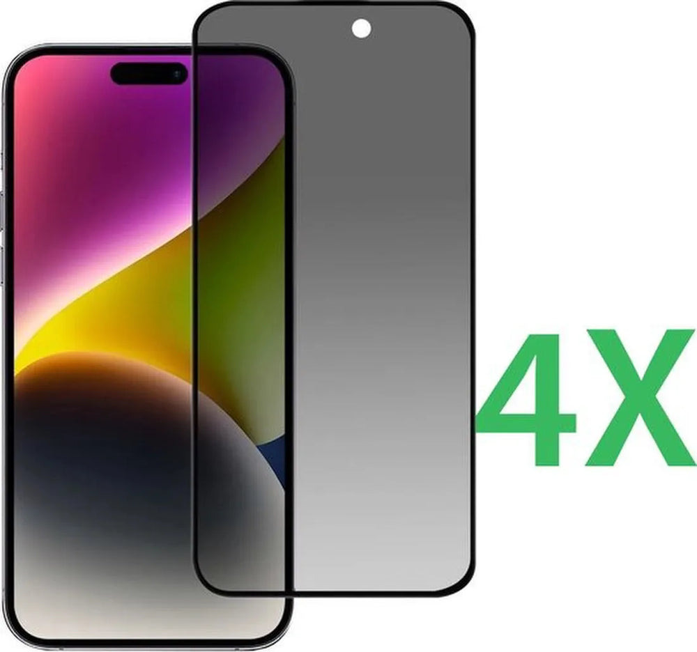 iPhone 16 Plus Screenprotector Full Cover – 9H Gehard Glas – 4-Pack Tempered Glas-Ilumina Benelux