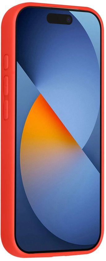 iPhone 16 Pro Hoesjes Schokbestendige Siliconen Backcover met Ringstandaard - Classic Red-Ilumina Benelux