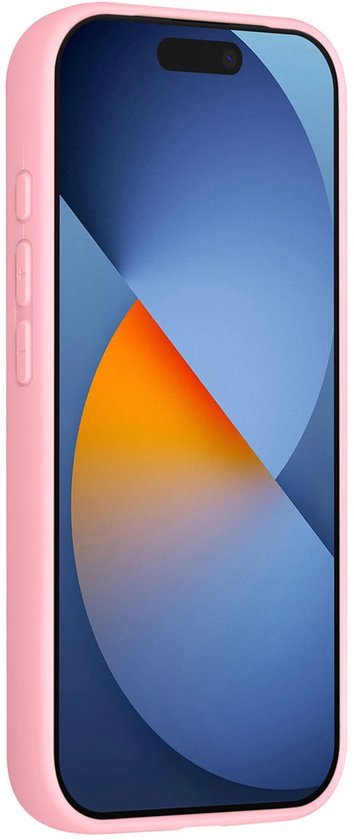 iPhone 16 Pro Hoesjes Schokbestendige Siliconen Backcover met Ringstandaard - Sakura Pink-Ilumina Benelux
