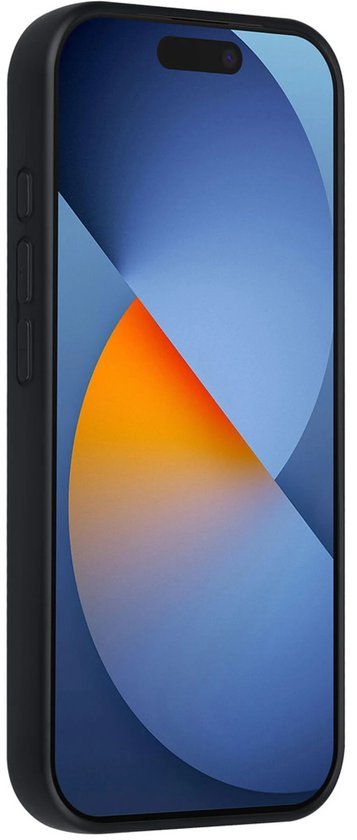 iPhone 16 Pro Max Hoesjes Schokbestendige Siliconen Backcover met Ringstandaard - Zwart-Ilumina Benelux
