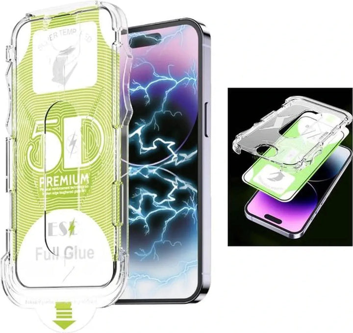 iPhone 16 Pro Max – Met Montageframe – 9H Gehard Glas – Tempered Glas – 2-Pack-Ilumina Benelux