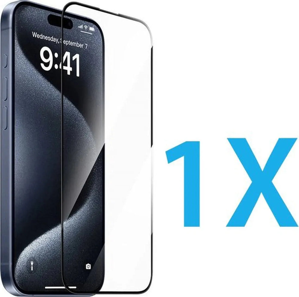iPhone 16 Pro Max Screenprotector Full Cover – 9H Gehard Glas – 1-Pack-Ilumina Benelux