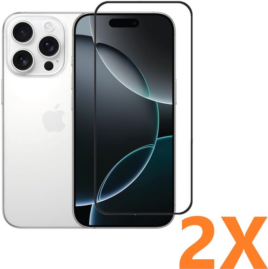 iPhone 16 Pro Max Screenprotector Full Cover – 9H Gehard Glas – 3-Pack-Ilumina Benelux