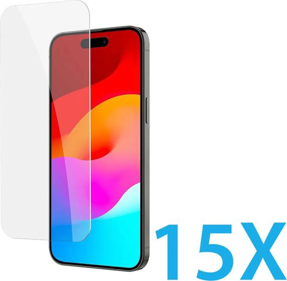iPhone 16 Pro Max Screenprotector Gehard 9H – Anti-kras – 15-Pack-Ilumina Benelux