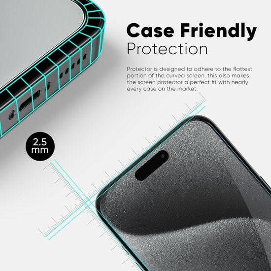 iPhone 16 Pro Max Screenprotector Gehard 9H – Anti-kras – 4-Pack Tempered Glas-Ilumina Benelux