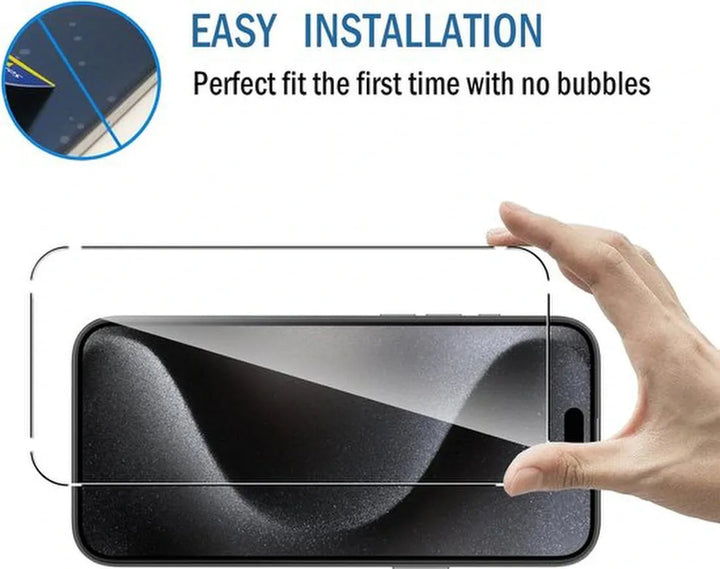iPhone 16 Pro Screenprotector Gehard 9H – Anti-kras – 3-Pack-Ilumina Benelux