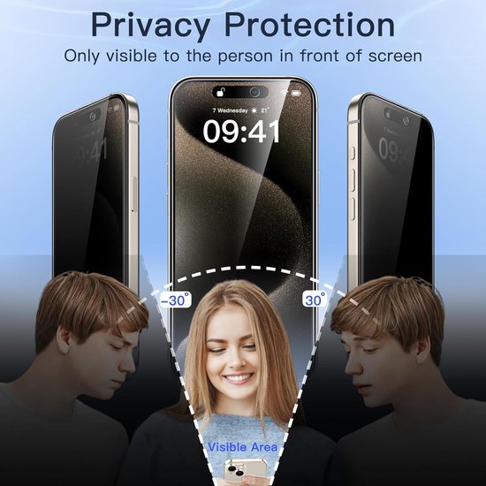 iPhone 16 Pro Screenprotector Gehard 9H – Anti-kras – 3-Pack Tempered Glas-Ilumina Benelux