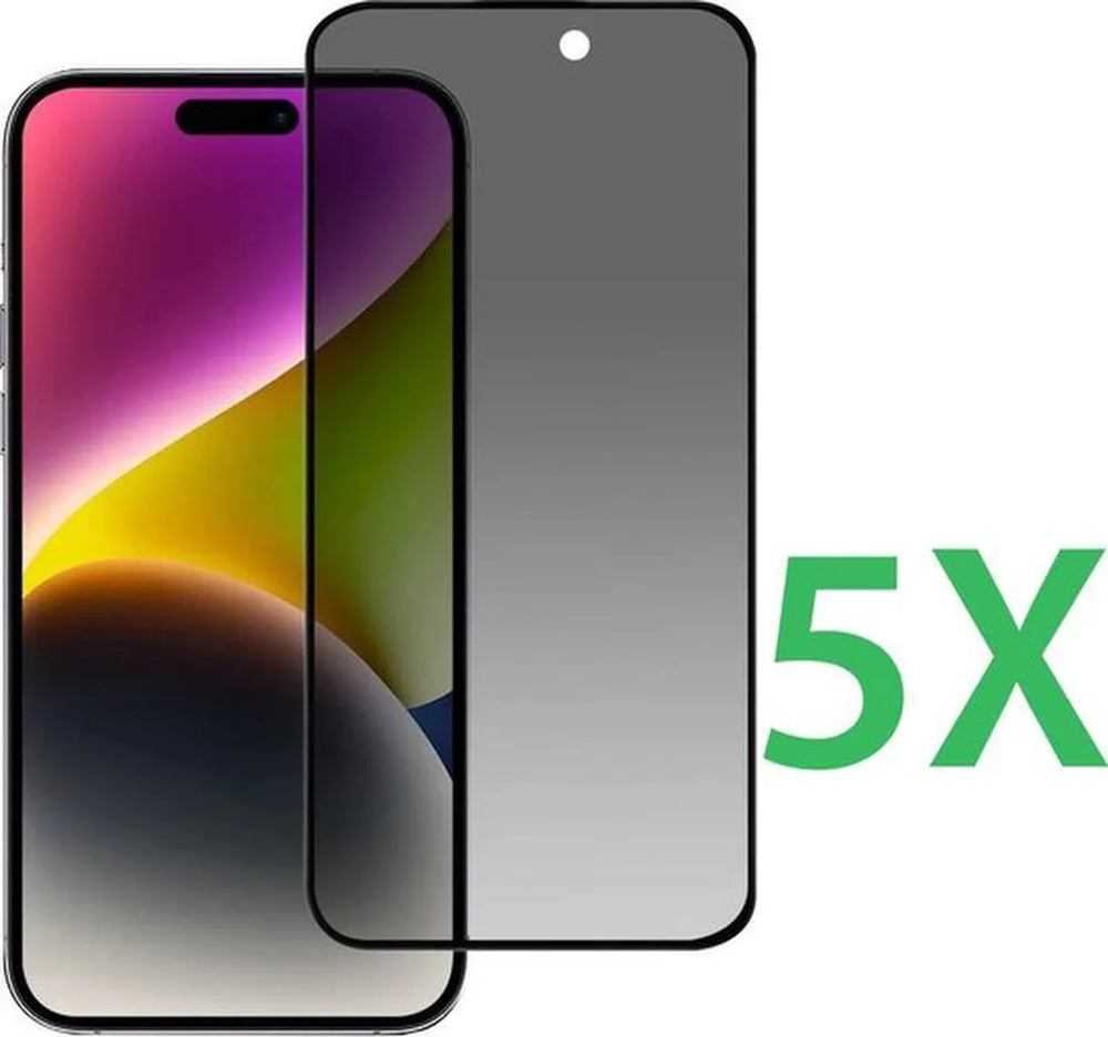 iPhone 16 Screenprotector Full Cover – 9H Gehard Glas – 5-Pack-Ilumina Benelux
