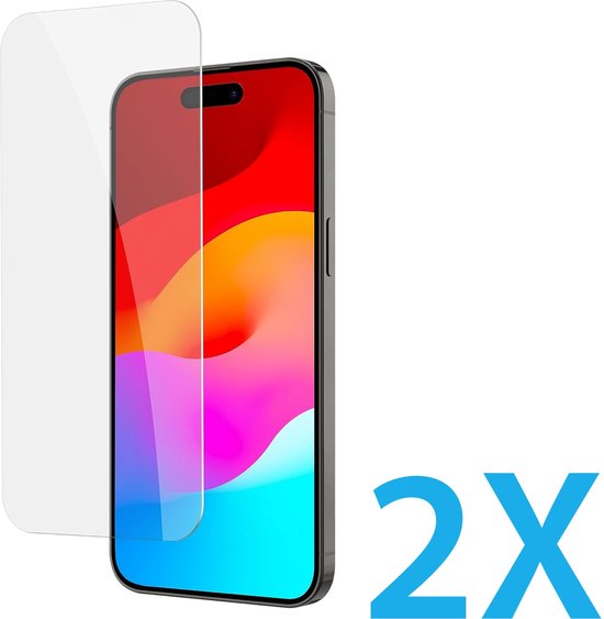 iPhone 16 Screenprotector Gehard 9H – Anti-kras – 2-Pack-Ilumina Benelux