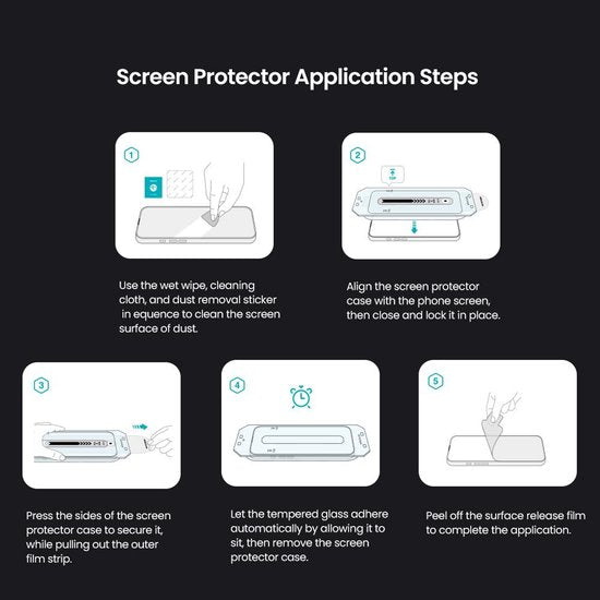iPhone 16 Screenprotector Gehard 9H – Met Montageframe – 2-Pack-Ilumina Benelux
