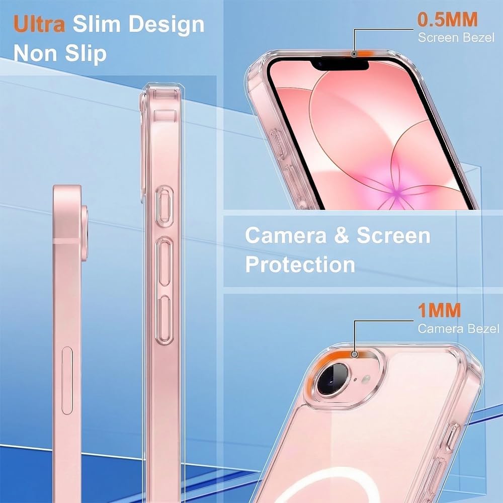 iPhone 16E & 17E Hoesje – Transparant MagSafe Case met 2 Screenprotectors-Ilumina Benelux