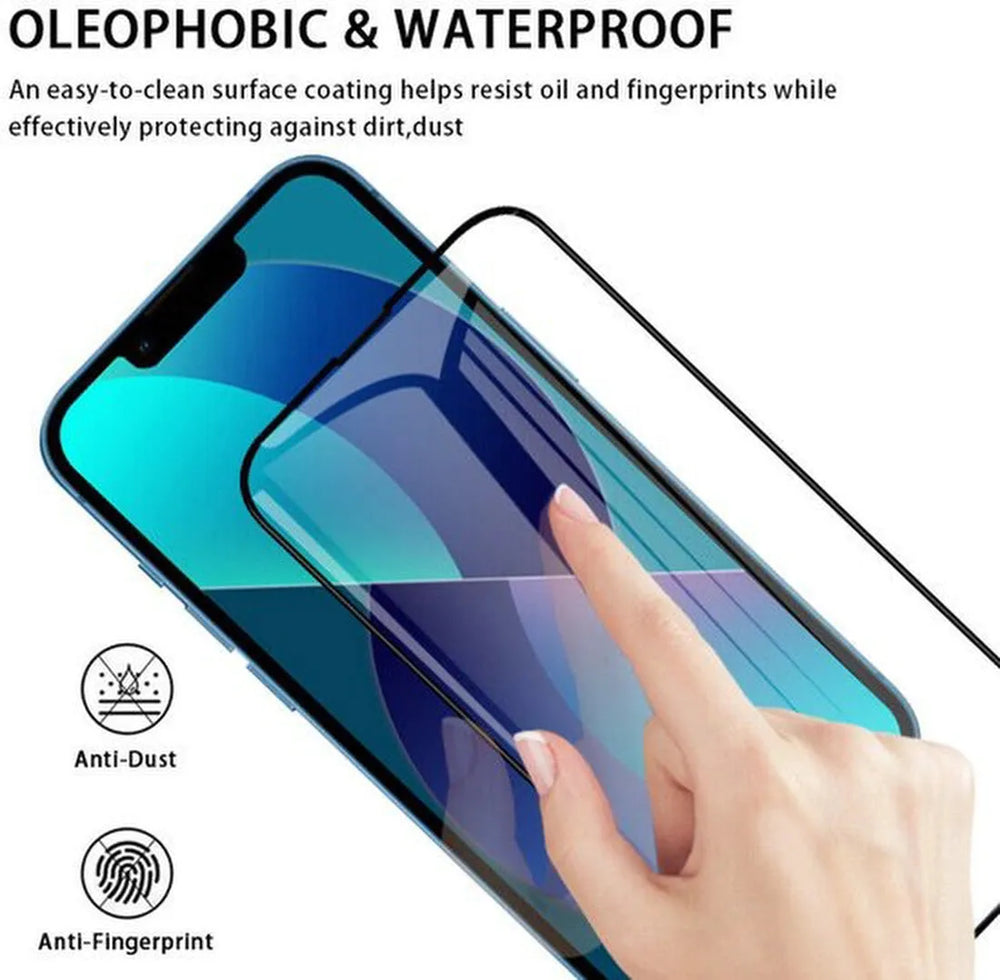 iPhone 16e/14/13 Screenprotector Full Cover Screenprotector Gehard 9H – 2-Pack-Ilumina Benelux