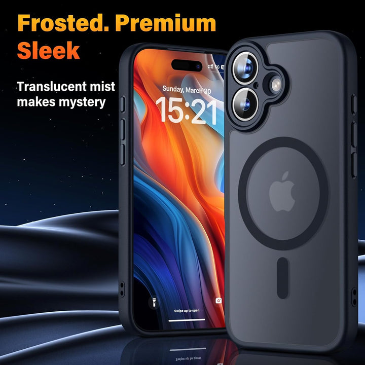 iPhone 17 Hoesje – MagSafe Case Zwart met 2 Screenprotectors & Camerabescherming-Ilumina Benelux
