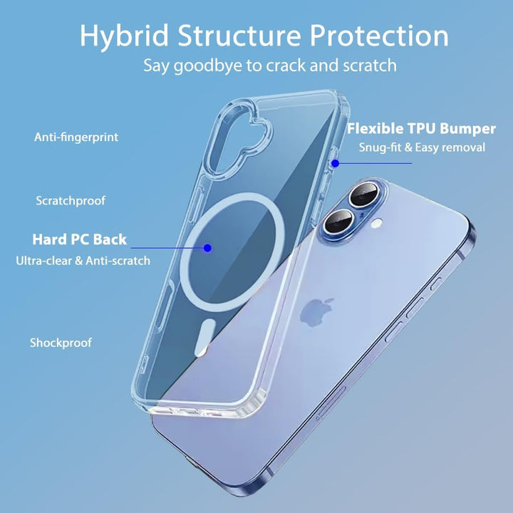 iPhone 17 Hoesje – Transparant MagSafe Case Slim & Schokbestendig-Ilumina Benelux