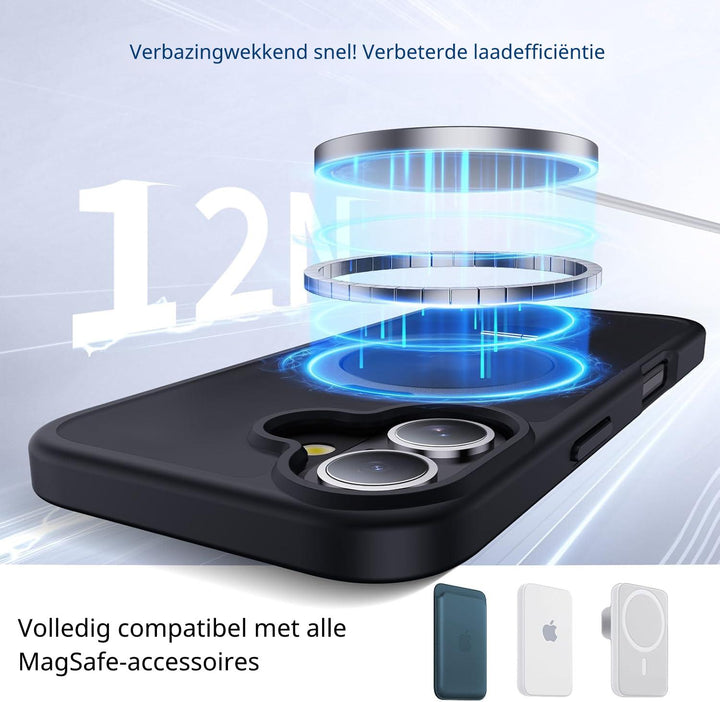 iPhone 17 Hoesjes MagSafe Case - Schokbestendig - Anti-Vingerafdruk - Zwart-Ilumina Benelux