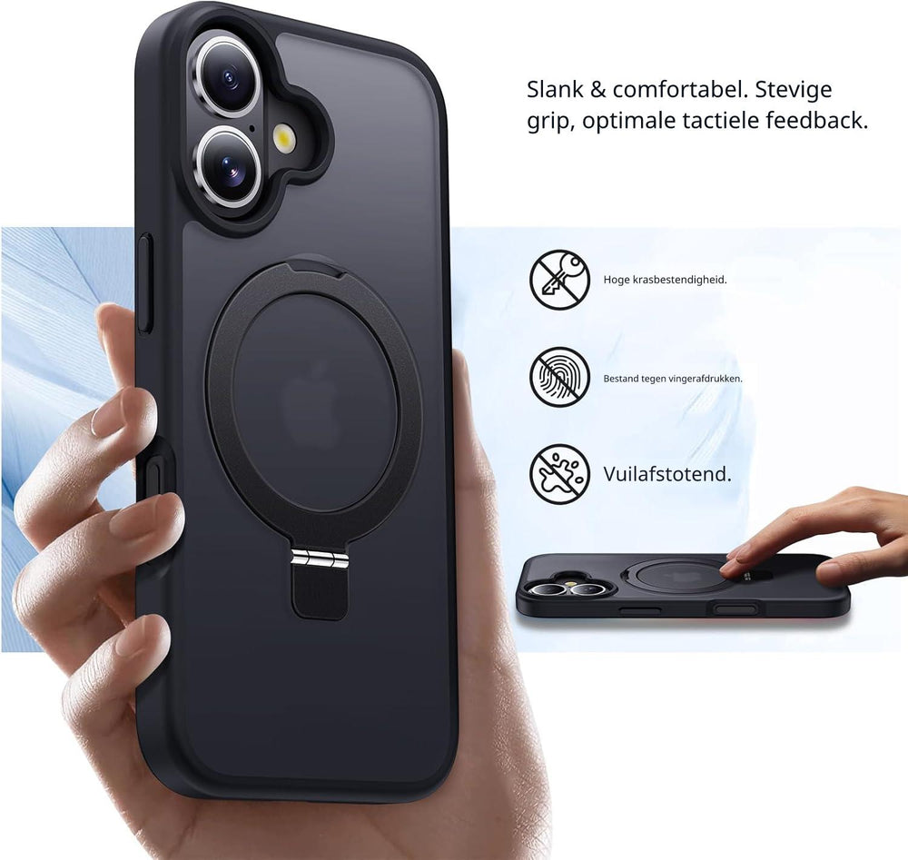iPhone 17 Hoesjes MagSafe Case - Schokbestendig - Anti-Vingerafdruk - Zwart-Ilumina Benelux