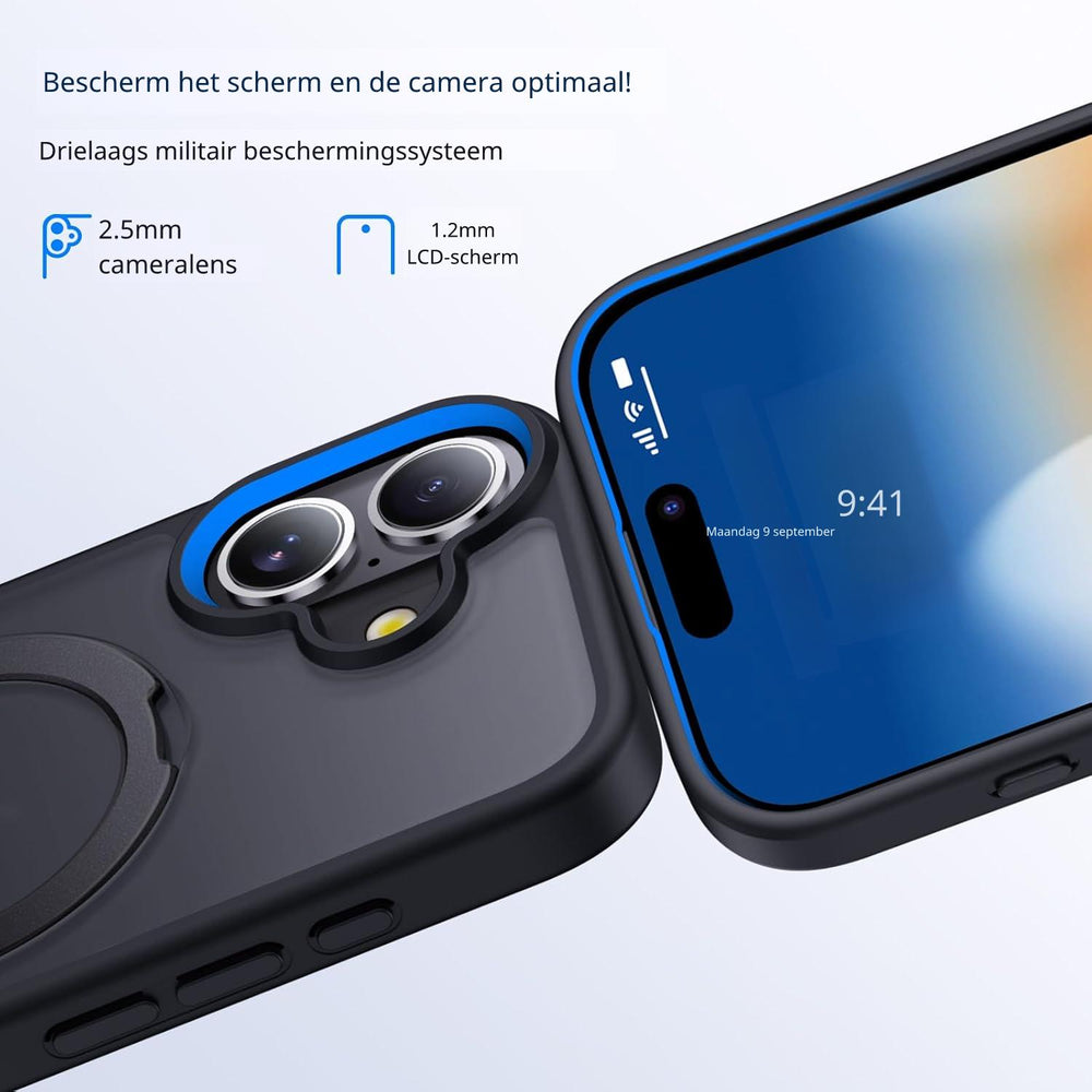 iPhone 17 Hoesjes MagSafe Case - Schokbestendig - Anti-Vingerafdruk - Zwart-Ilumina Benelux