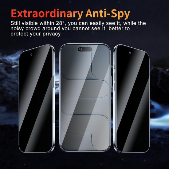 iPhone 17 – Privacy Screenprotector – 9H Gehard Glas – 1-Pack-Ilumina Benelux