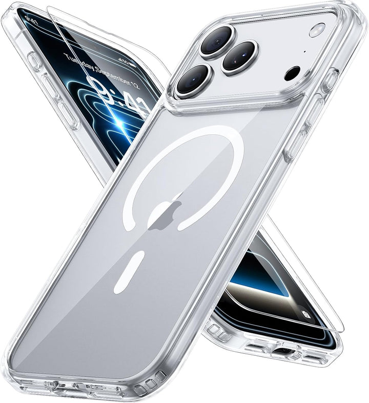 iPhone 17 Pro Hoesje – Transparant MagSafe Case met 2 Screenprotectors-Ilumina Benelux