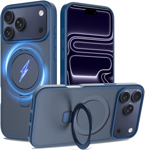 iPhone 17 Pro Hoesjes MagSafe Case - Schokbestendig - Anti-Vingerafdruk - Blauw-Ilumina Benelux
