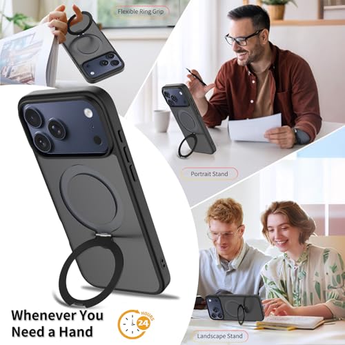 iPhone 17 Pro Max Hoesjes MagSafe Case - Schokbestendig - Anti-Vingerafdruk - Zwart-Ilumina Benelux