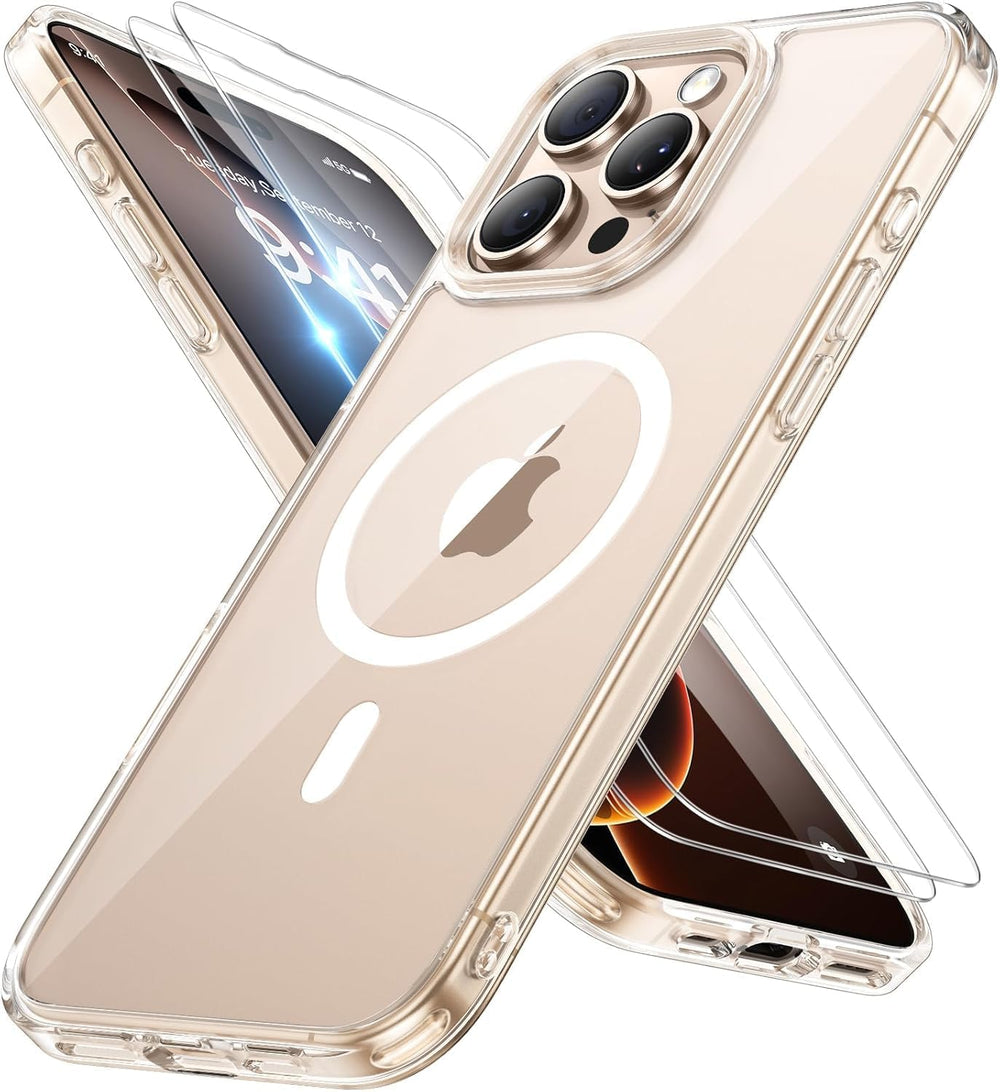 iPhone 17 Pro Max Hoesje – Transparant MagSafe Case met 2 Screenprotectors-Ilumina Benelux