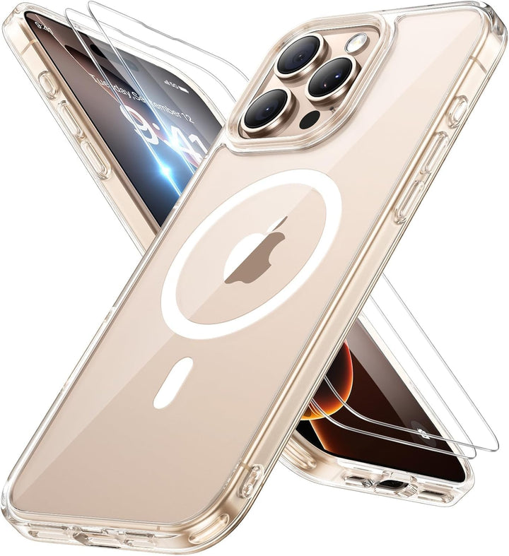 iPhone 17 Pro Max Hoesje – Transparant MagSafe Case met 2 Screenprotectors-Ilumina Benelux