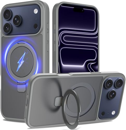 iPhone 17 Pro Max Hoesjes MagSafe Case - Schokbestendig - Anti-Vingerafdruk - Grijs-Ilumina Benelux
