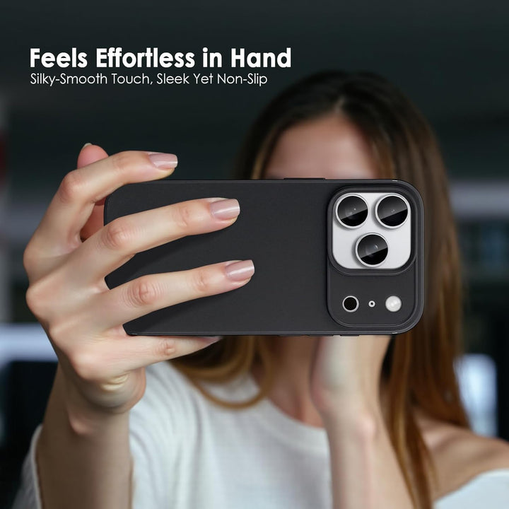 iPhone 17 Pro Max Hoesjes - Siliconen Backcover - Soft Touch - Schokbestendig - Zwart-Ilumina Benelux