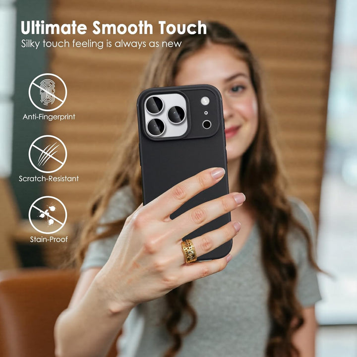 iPhone 17 Pro Max Hoesjes - Siliconen Backcover - Soft Touch - Schokbestendig - Zwart-Ilumina Benelux
