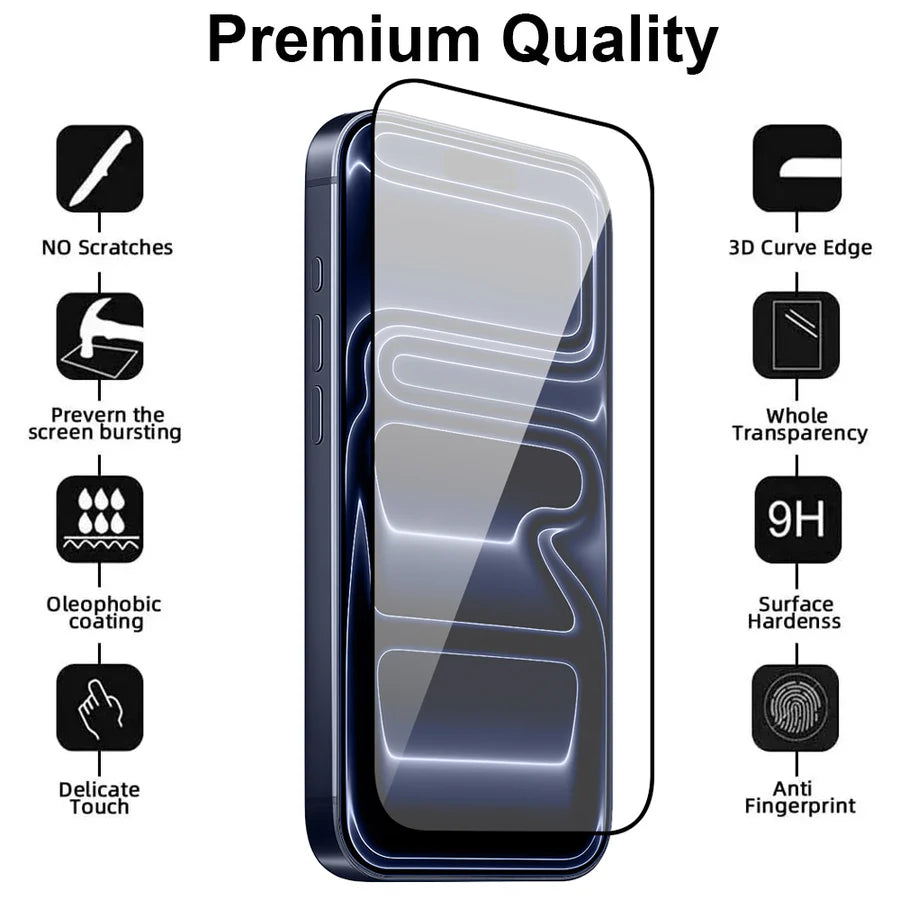 iPhone 17 Pro Max Screenprotector Full Cover – 9H Gehard Glas – 1-Pack-Ilumina Benelux