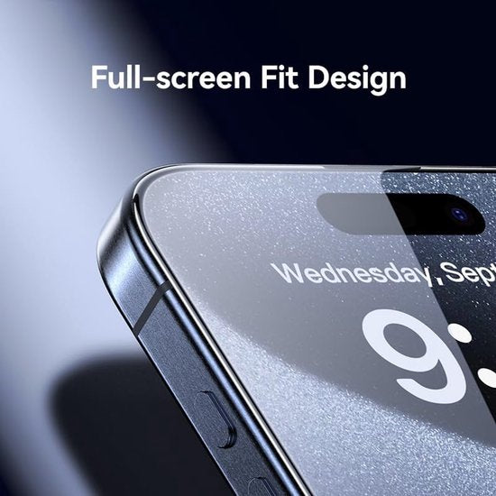 iPhone 17 Pro Screenprotector Full Cover – 9H Gehard Glas – 2-Pack-Ilumina Benelux