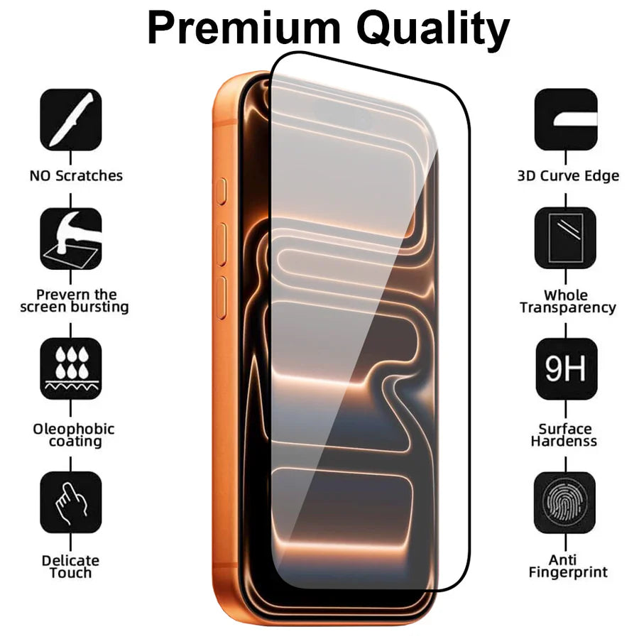 iPhone 17 Pro Screenprotector Full Cover Screenprotector Gehard 9H – 1-Pack-Ilumina Benelux