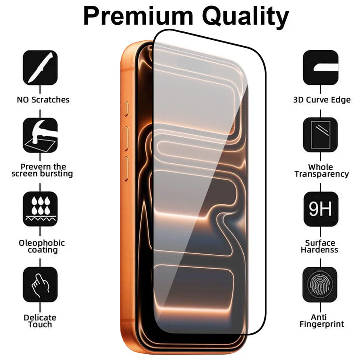 iPhone 17 Pro Screenprotector Full Cover Screenprotector Gehard 9H – 1-Pack-Ilumina Benelux