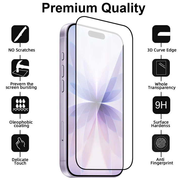 iPhone 17 Screenprotector Full Cover Screenprotector Gehard 9H – 1-Pack-Ilumina Benelux
