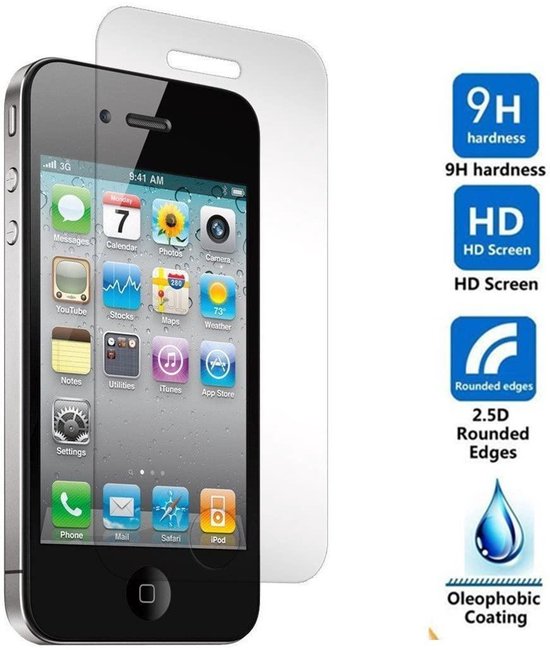 iPhone 4/4S Screenprotector Gehard 9H – Anti-kras – 3-Pack Tempered Glas-Ilumina Benelux