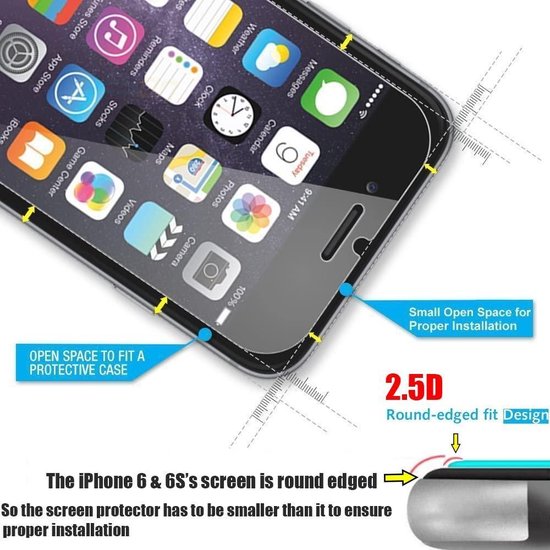 iPhone 6 Plus/6S Plus Screenprotector Gehard 9H – Anti-kras – 2-Pack-Ilumina Benelux