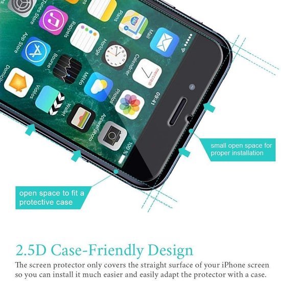 iPhone 7 Plus / 8 Plus Screenprotector Gehard 9H – Anti-kras – Tempered Glas – 3-Pack-Ilumina Benelux