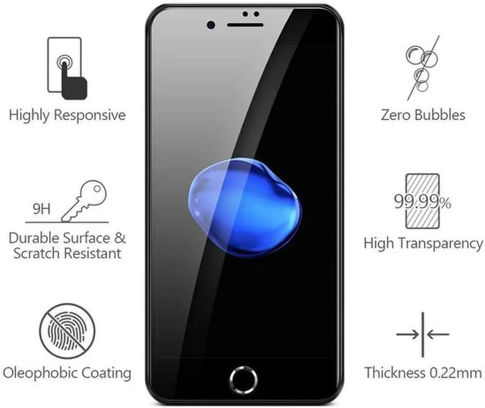 iPhone 7 Plus/8 Plus – Gehard Glas Screenprotector Full Cover-Ilumina Benelux