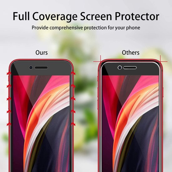 iPhone 7 Plus/8 Plus – Gehard Glas Screenprotector Full Cover-Ilumina Benelux