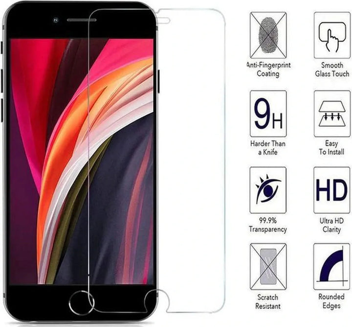 iPhone 7/8/SE 2020 Screenprotector Gehard 9H – Anti-kras – 2-Pack-Ilumina Benelux
